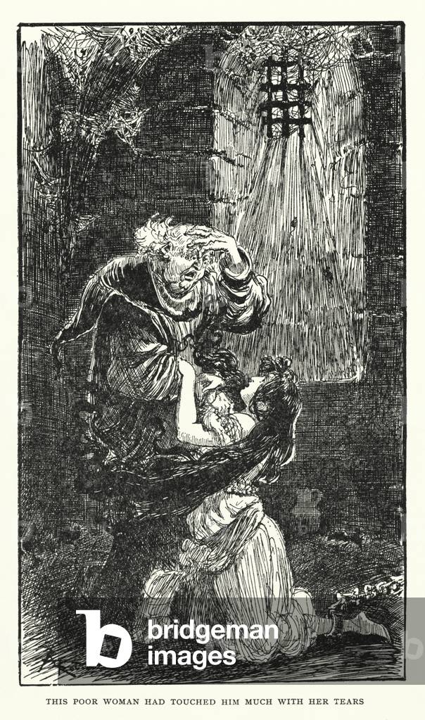 Bild von Druck "Abbildung für Balzacs Contes Drolatiques (litho)" 1801 von Albert Robida