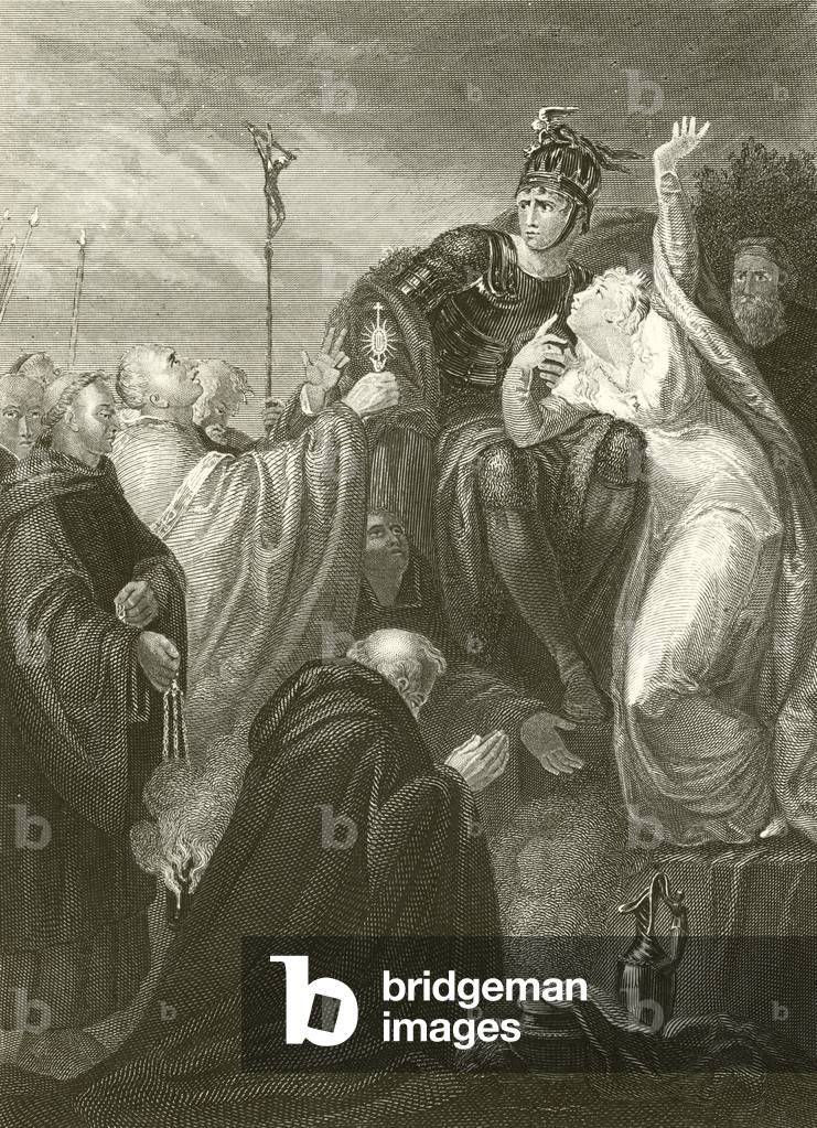 St Augustine before Ethelbert (engraving)