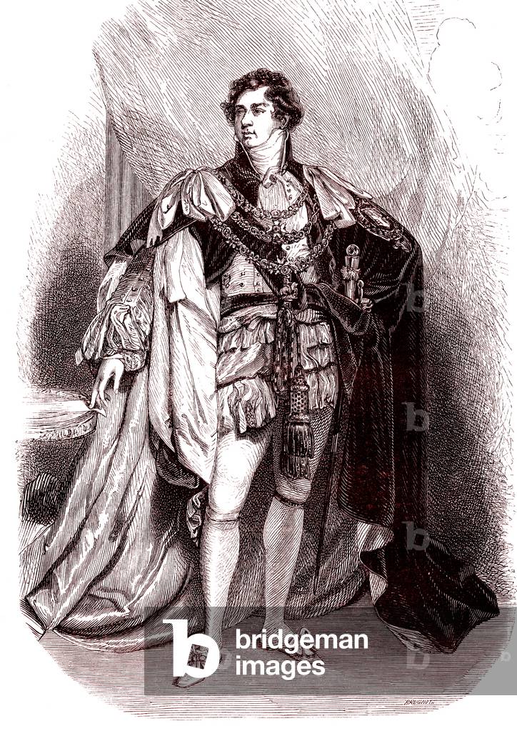 Georg IV., König von England, 1847 (Stich)