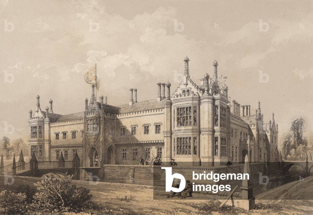 Helmingham Hall, Suffolk (incisione colorata)