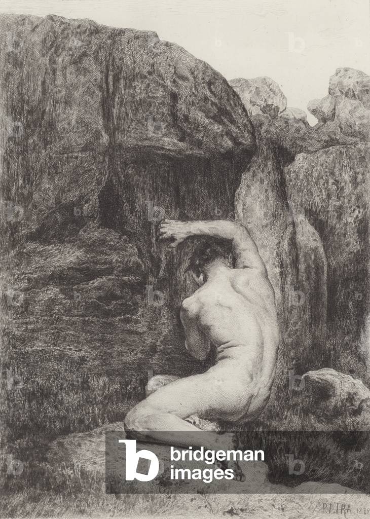 Cain (engraving) by Pedro Lira
