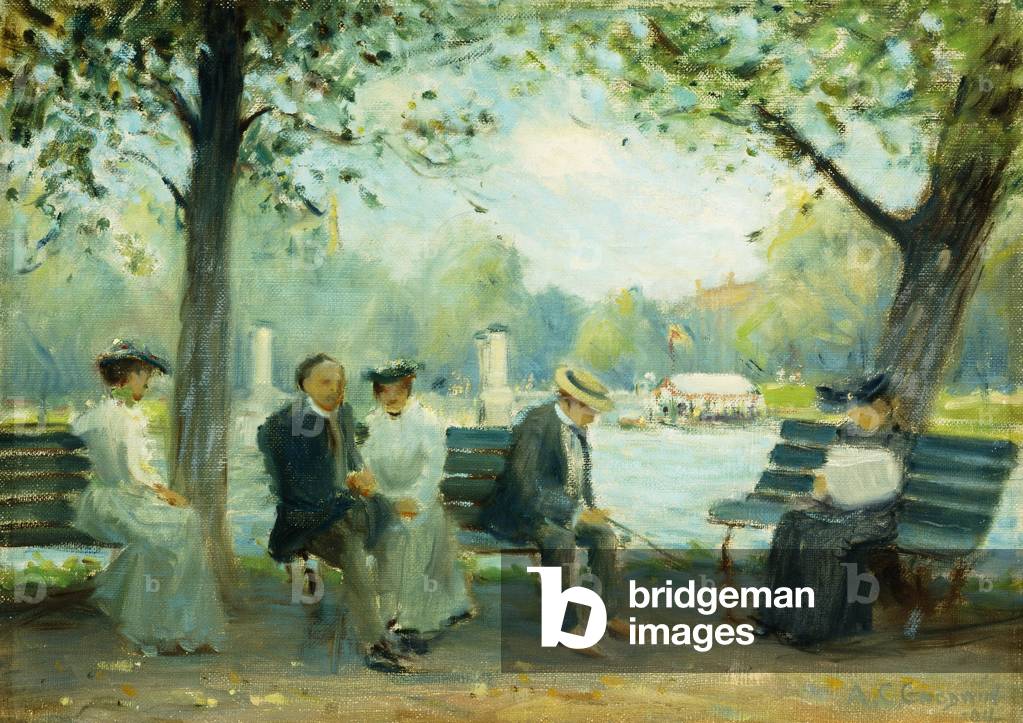 In den öffentlichen Gärten, Boston, 1904 (öl auf leinwand)