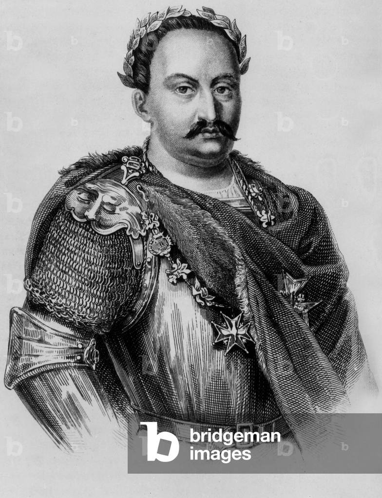 Image of Engraving depicting John III Sobieski (1629-1696) King  of Poloand in 1672-1696 by Unknown Artist, b/