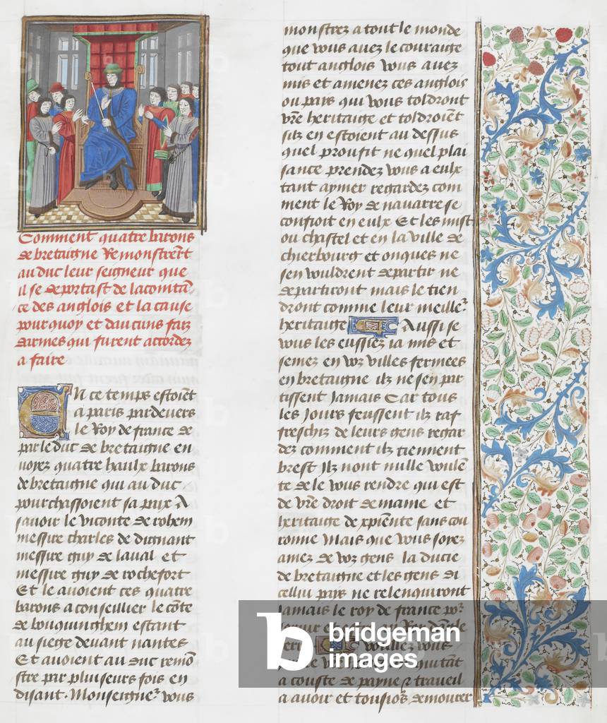 Quattro baroni bretoni in mostra con il duca di Bretagna.