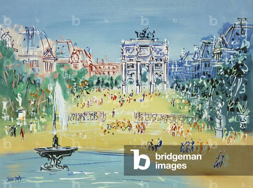 Jardin des Tuileries, (gouache su carta)