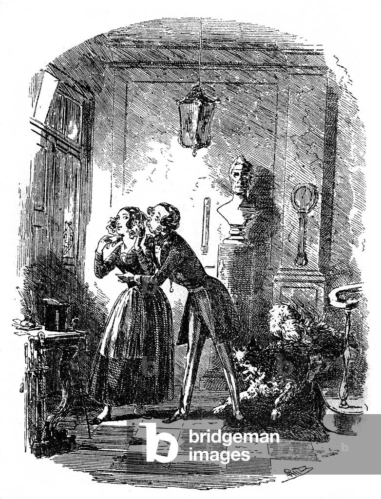 Image de Livre représentant Dombey & Son de Charles Dickens 1801 par Hablot Knight Browne, b/w