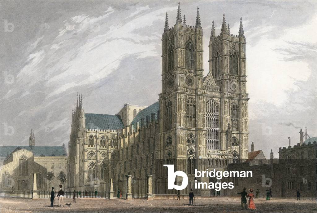 Bild von Gravur "Westminster Abbey" von Thomas Hosmer Shepherd