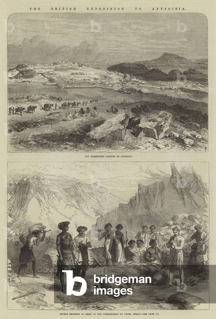 Die britische Expedition nach Abessinien (Gravur)