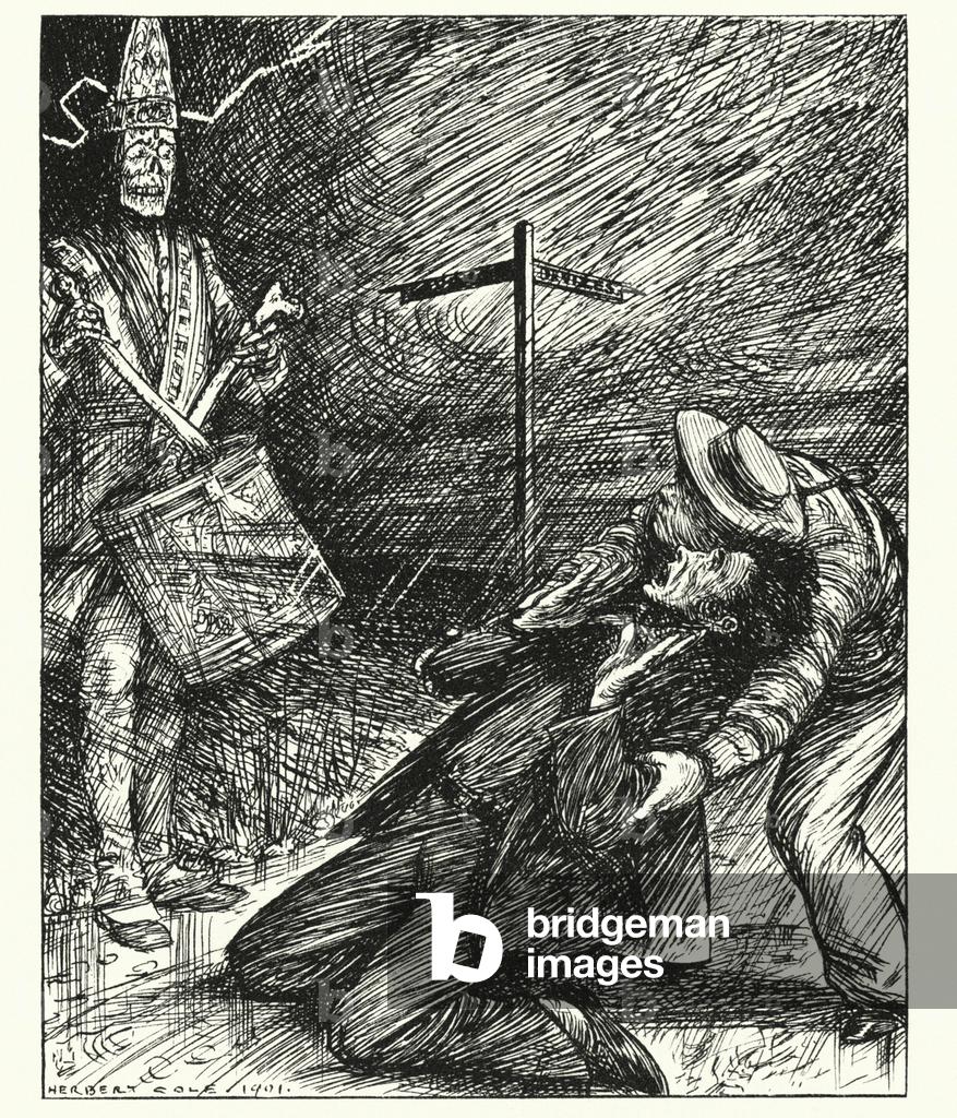 Immagine di Stampa "Leggende di Ingoldsby: Il tamburino morto (litografia)" 1901 di Herbert Cole