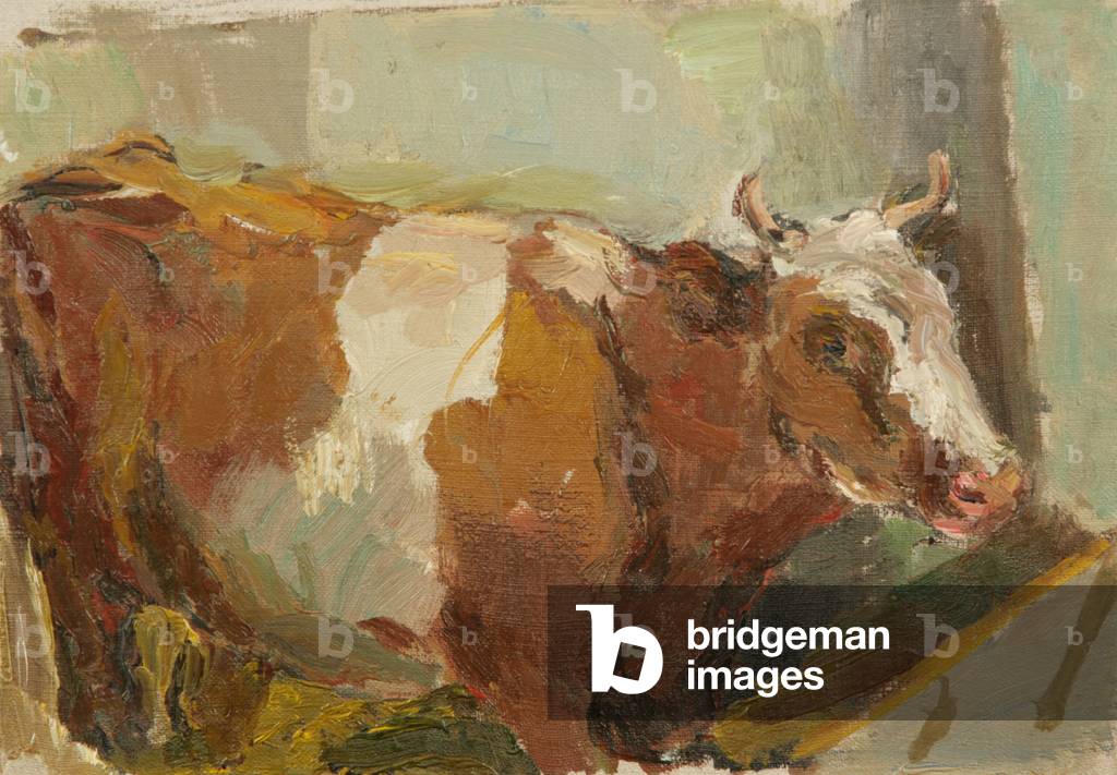 Image of Painting depicting Cow, 1940 by Natalia Gippius