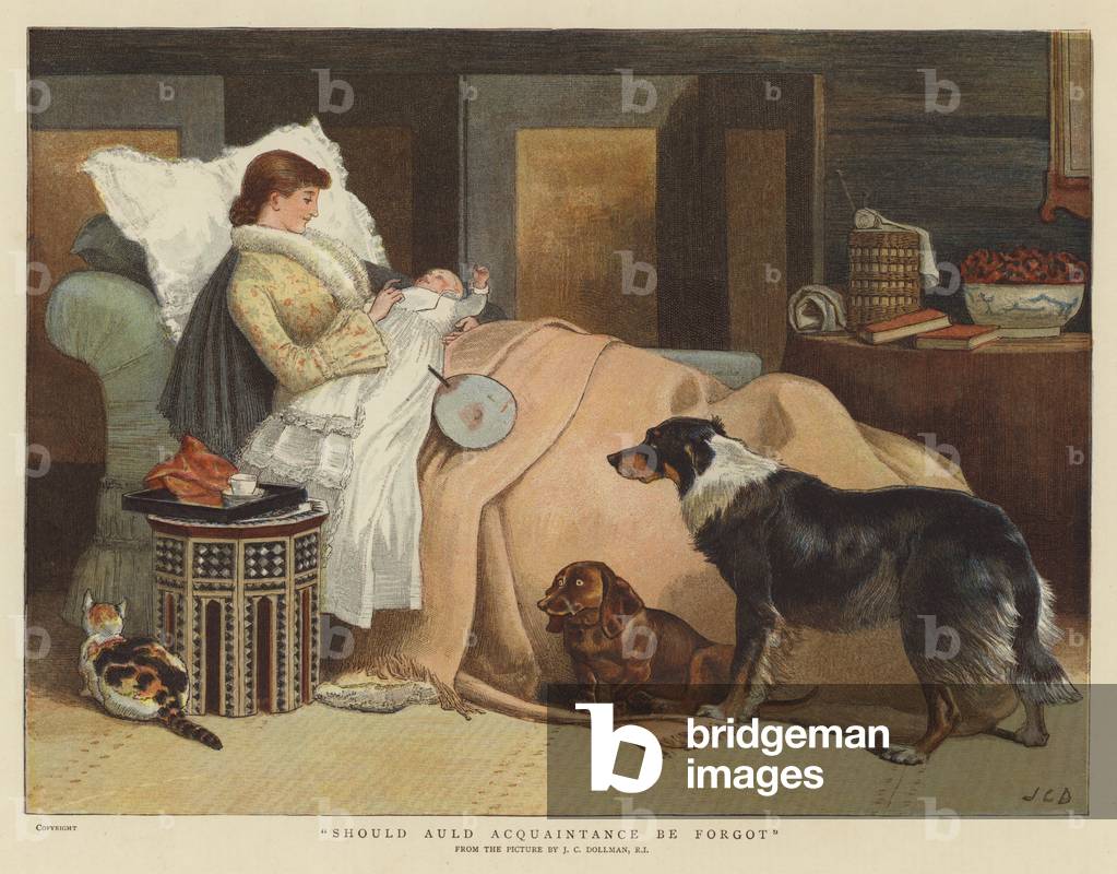 Should auld acquaintance be forgot (colour litho)