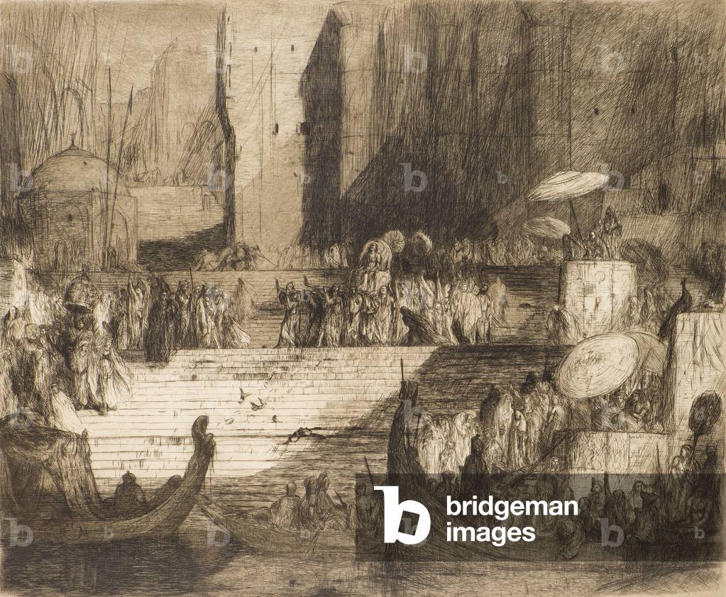 Cerimonia funebre al Gange (incisione)