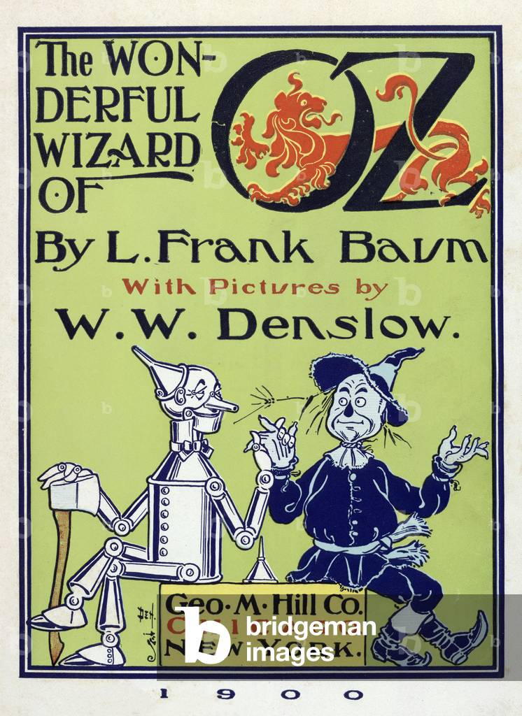 "Titelseite von The Wonderful Wizard of Oz von Lymna Frank Baum (1856 - 1919) pub. 1900 (Farblithographie)" 19