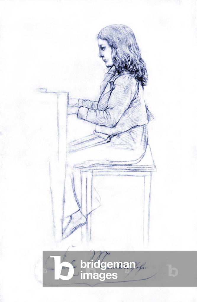 Immagine di Disegno "MENDELSSOHN Félix" 1801 di Wilhelm Hensel, b/w