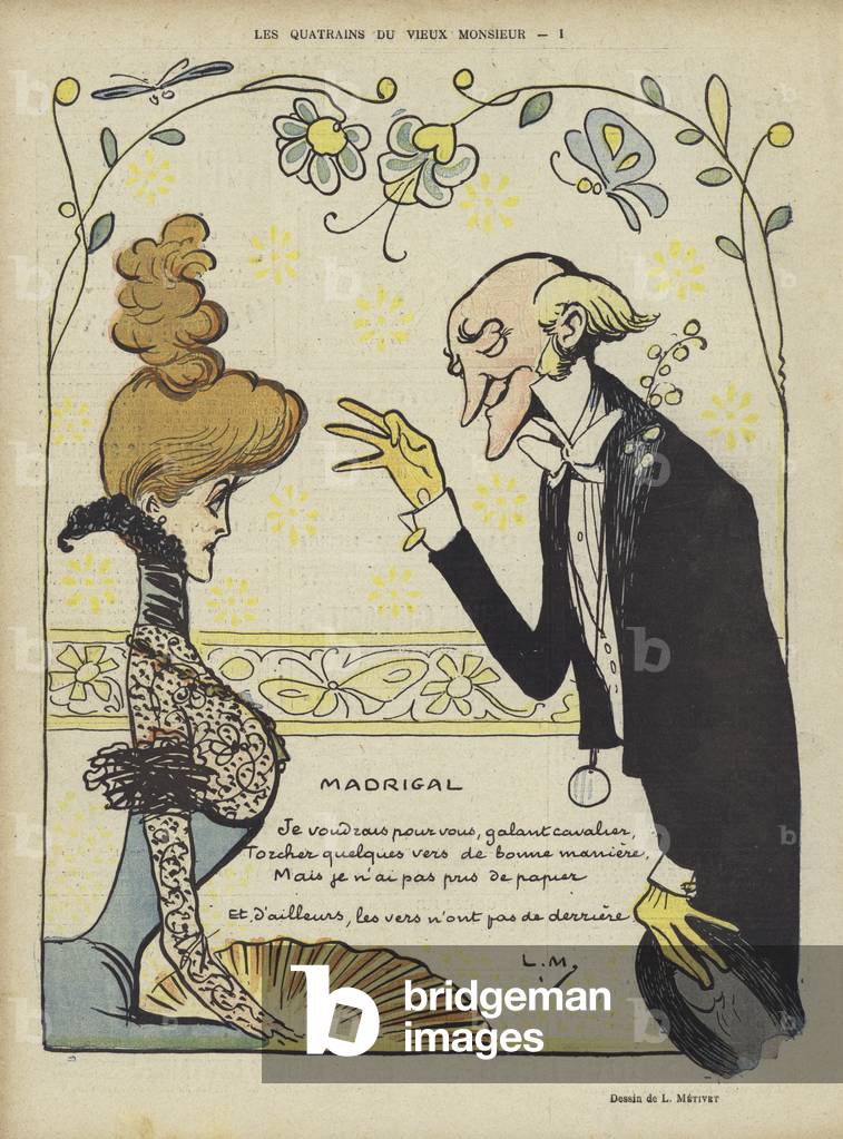 Illustration für Le Rire (Farbe Litho)