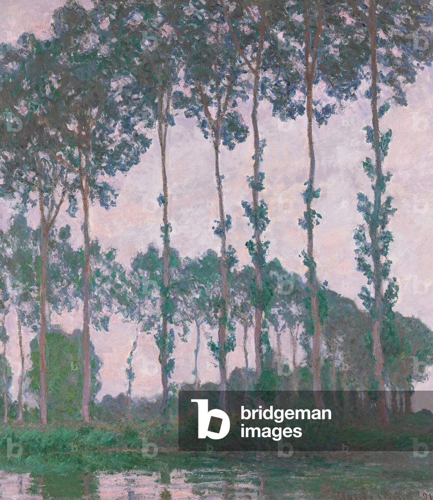 Pioppi presso il fiume Epte, nuvoloso, 1891(olio su tela)