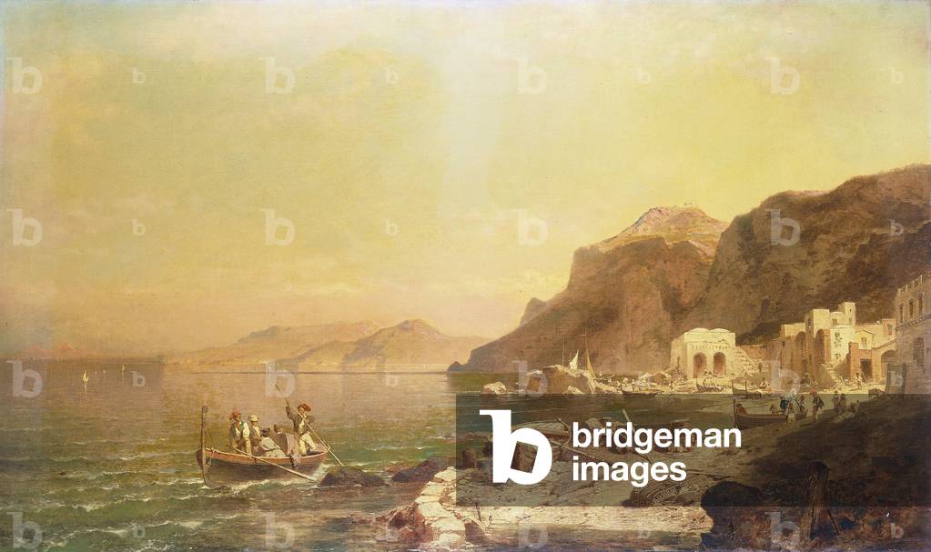 图像Isola di Capri, (oil on canvas) by Unterberger, Franz Richard