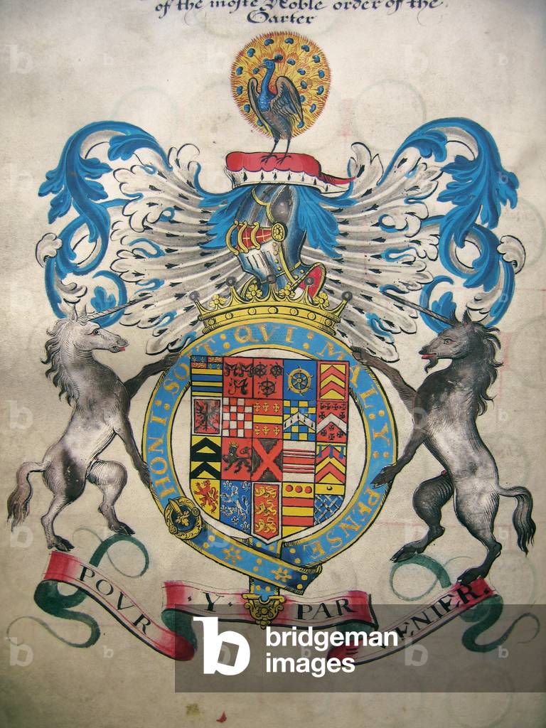 Wappen des Franziskus, 6. Graf von Rutland (w/c auf Papier)