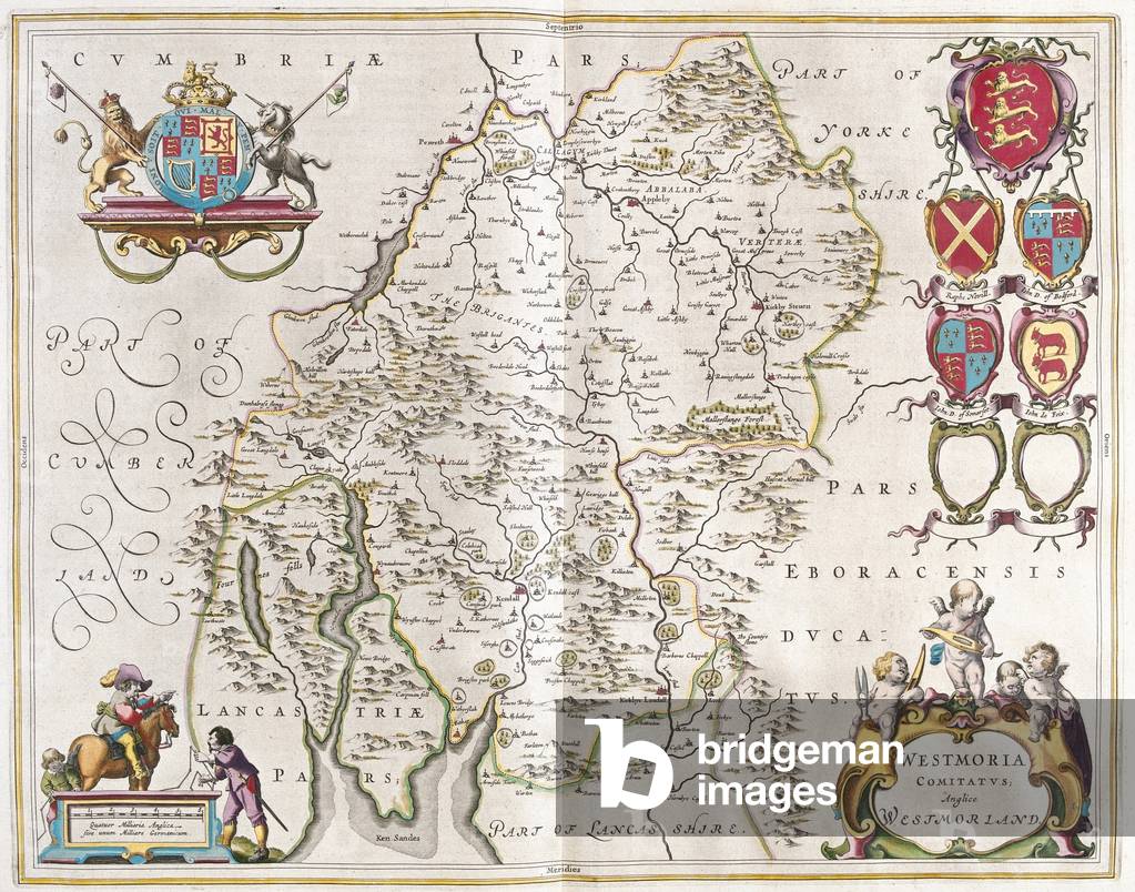 Westmorland, in 'Theatrum Orbis Terrarum, sive Atlas Novus' di Willem Blaeu, Amsterdam, 1645-50