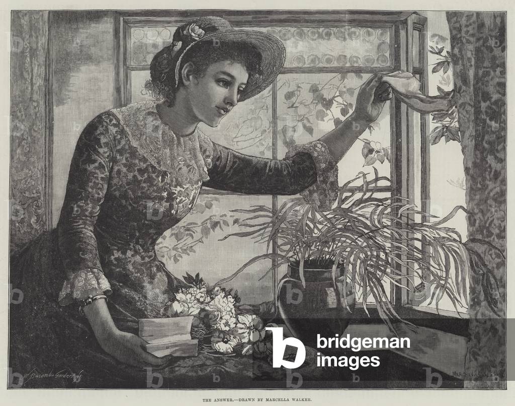 The Answer (engraving) by Marcella M. Walker
