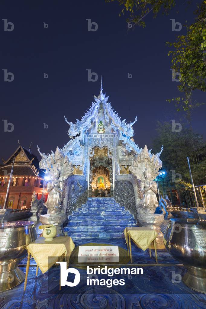 Wat Sri Suphan Tempel bei Nacht, Chiang Mai, Thailand