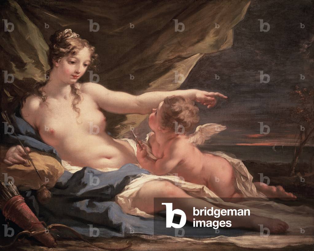 Venere e Cupido (olio su tela)