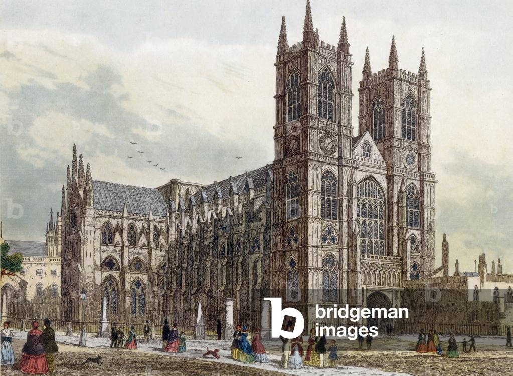 Bild von Gravur "London: Westminster Abbey" 1840 von Thomas Hosmer Shepherd