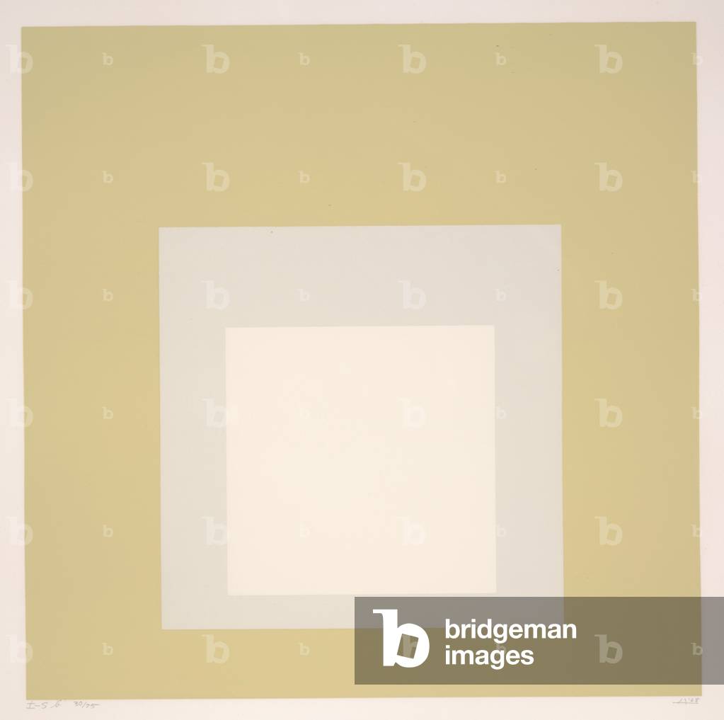"Omaggio allo Square I-Sb", 1968 di Josef Albers, b/w