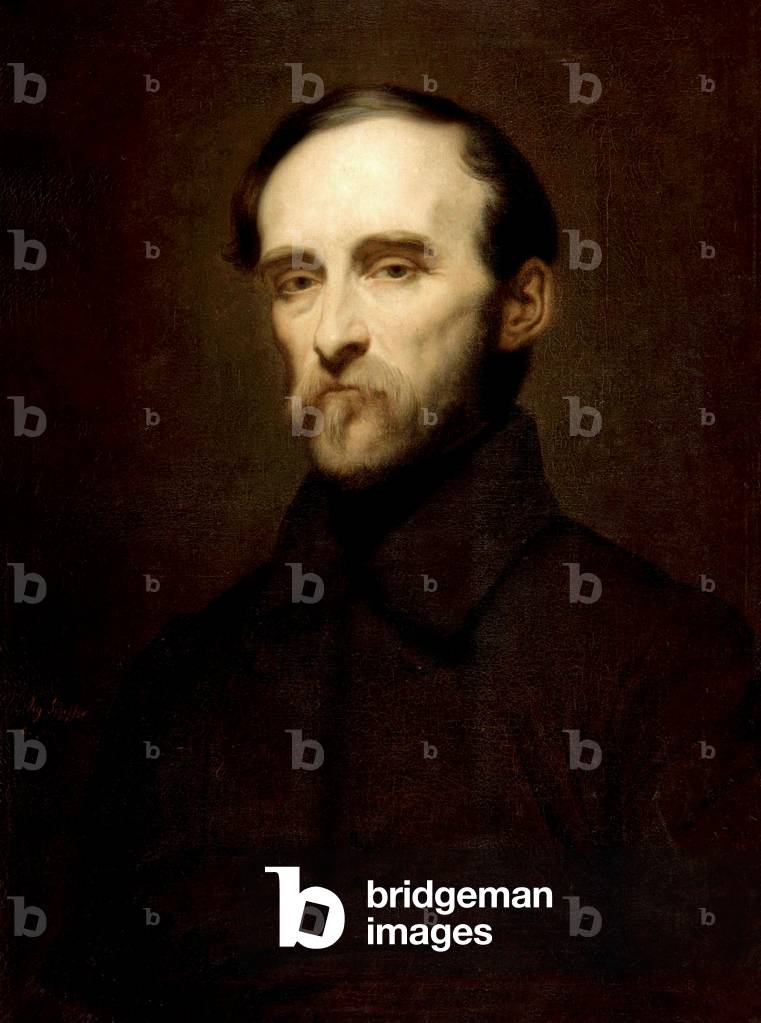 Image of Painting depicting General Eugene Cavaignac by Ary Scheffer, b/w