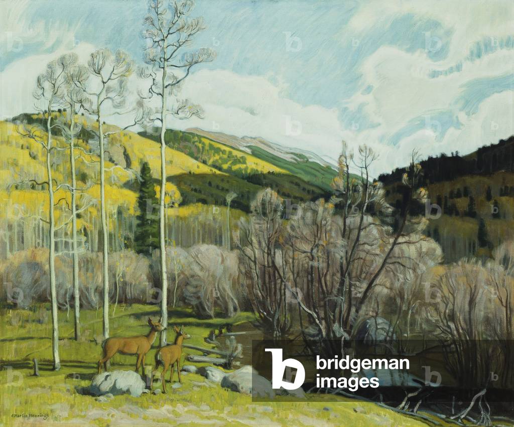 Image of Painting depicting The Beaver Dam Near Twining by Ernest Martin Hennings