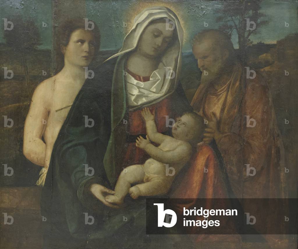 Santissima famiglia con san Sebastiano