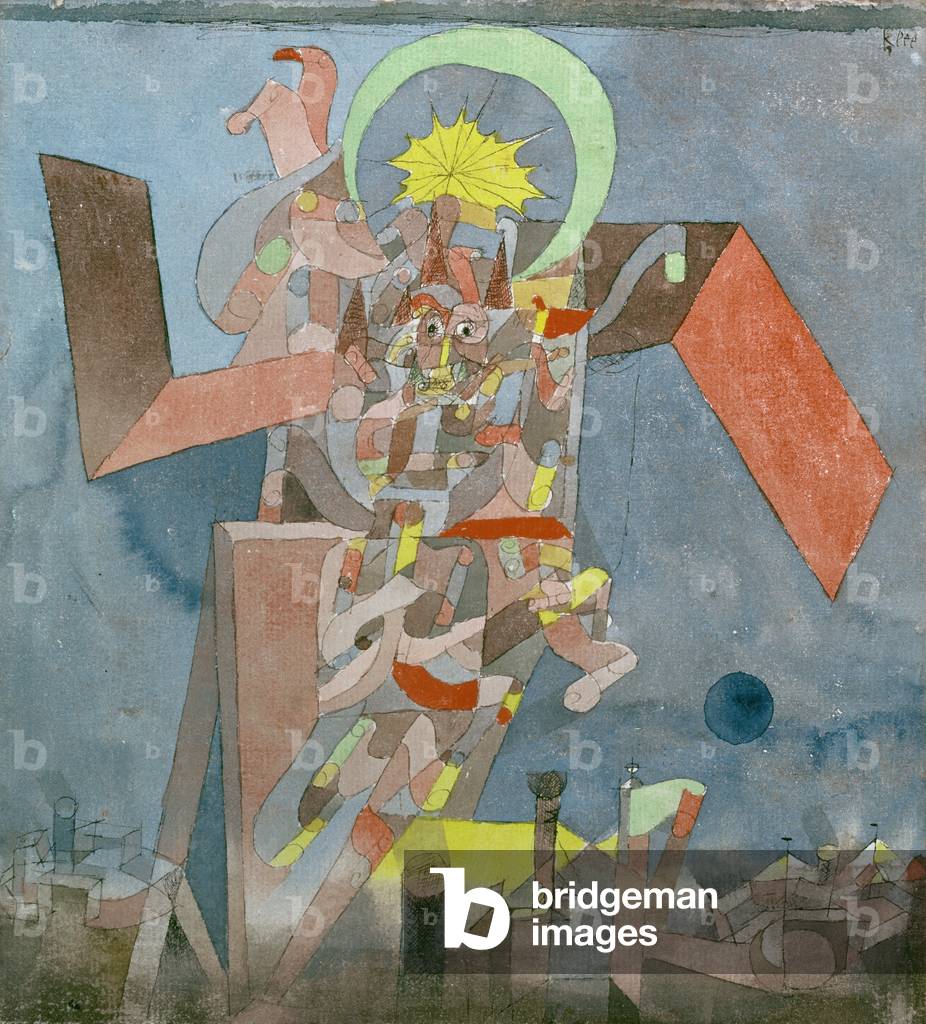 Dämon über die Schiffe, 1916 (w/c und Tinte auf Papier mit Tinte Grenze an Bord)