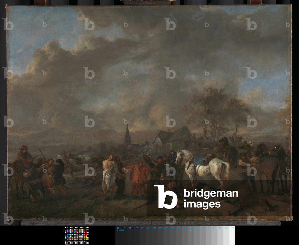 Image de Peinture représentant La victoire des paysans 1665 par Philips Wouwermans or Wouwerman