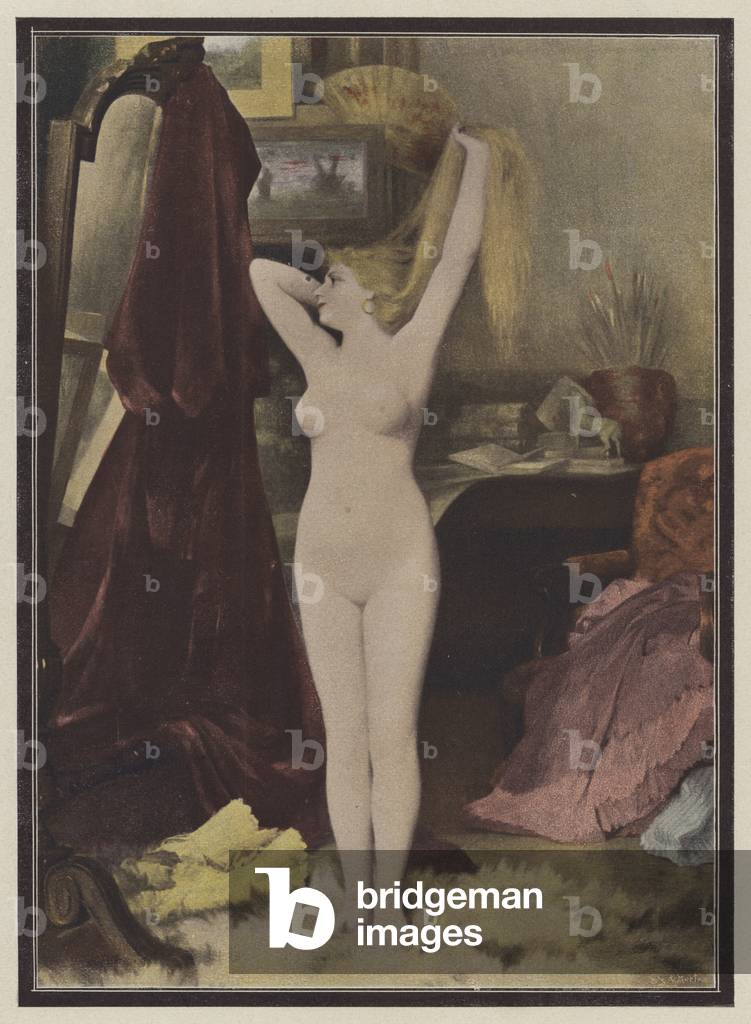 Das Modell (Farblitho)