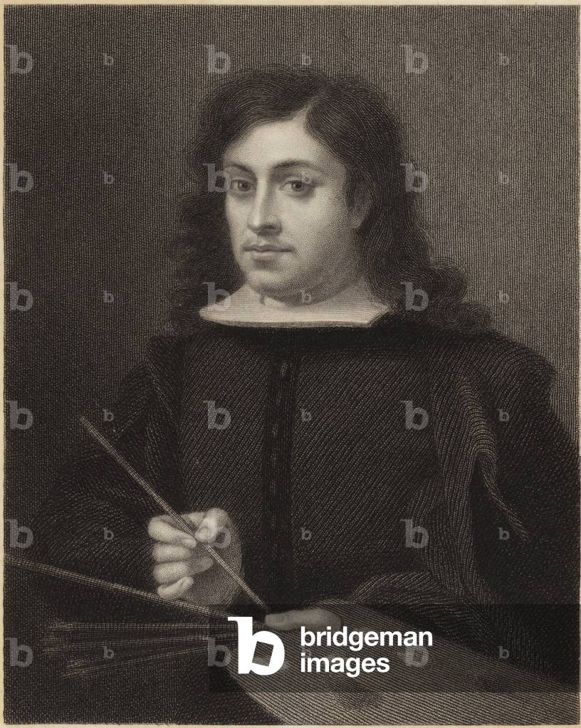 "Bartolome Esteban Murillo (Gravur)" von English School, b/w