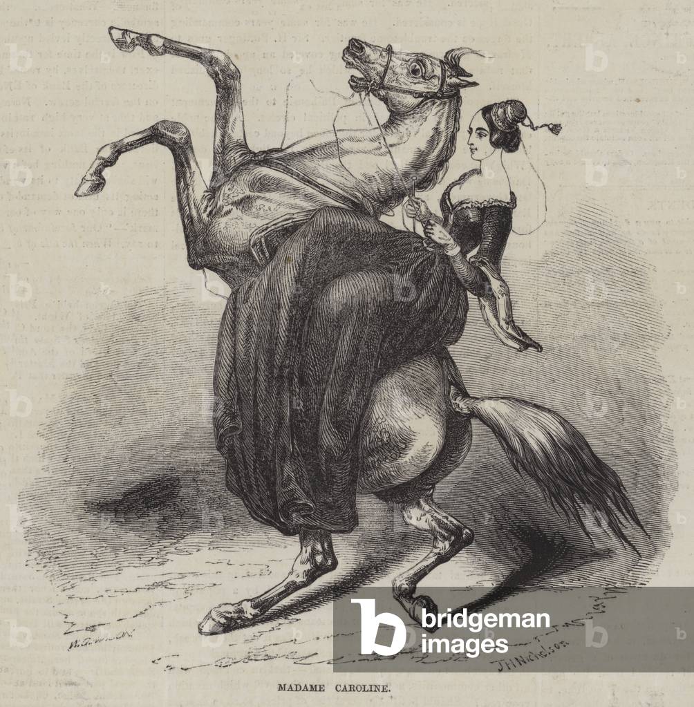 Madame Caroline (gravure) 1847 par English School, b/w