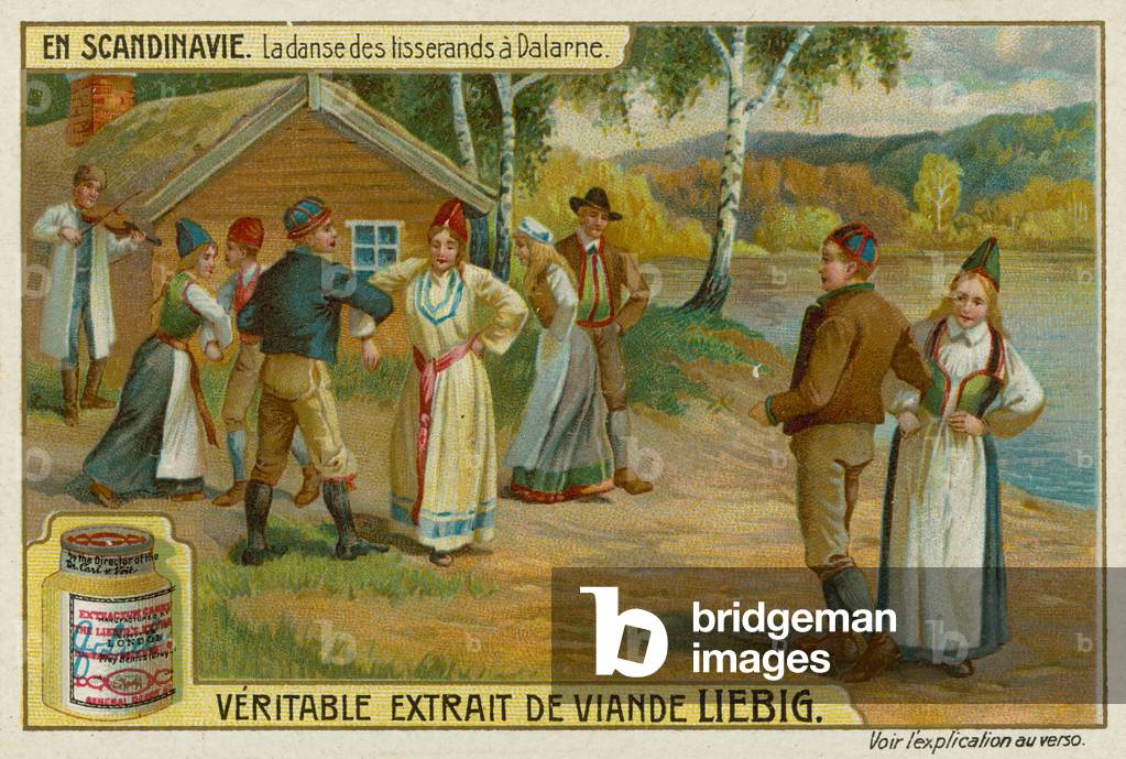 "Der Tanz der Weber in Dalarna (chromolitho)" von European School