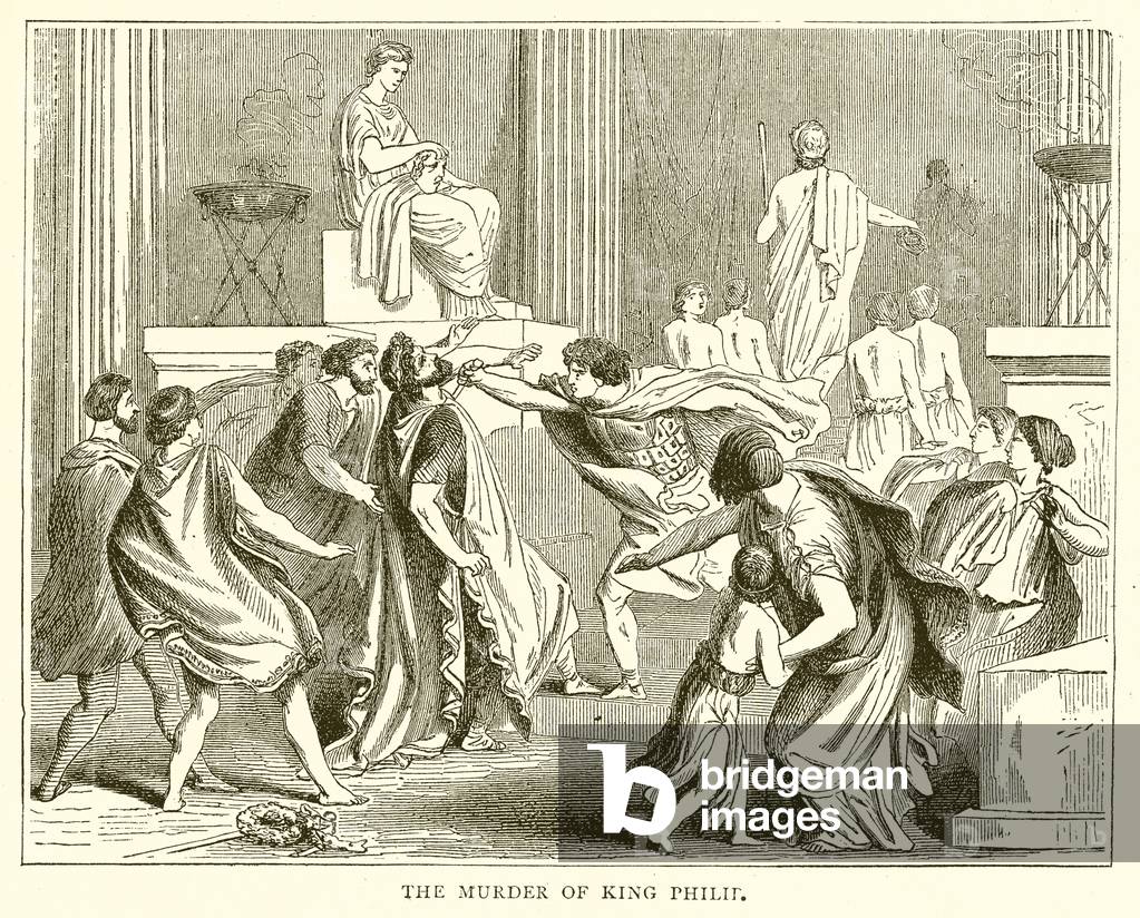 Der Mord an König Philip (Gravur)