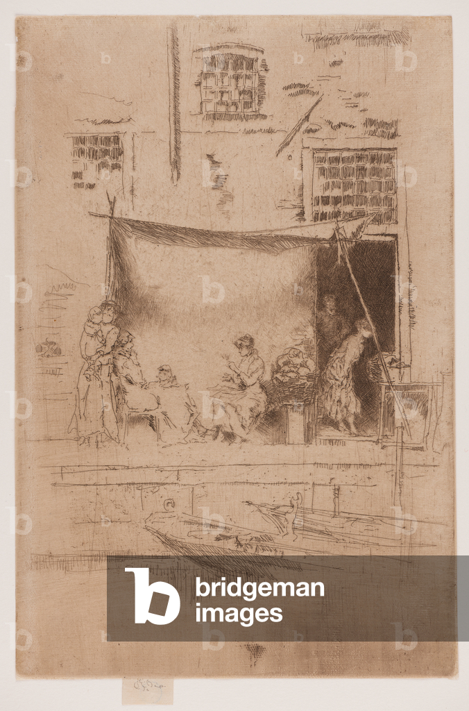 Immagine di Incisione "Bancarella di frutta" 1886 di James Abbott McNeill Whistler