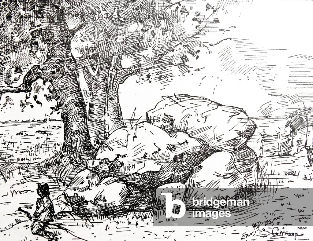 Bild von Gravur "Hunebed" 1754