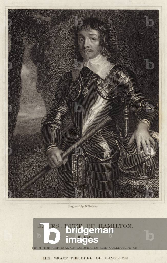 "Ritratto di James Hamilton" di Anthony van Dyck, b/w