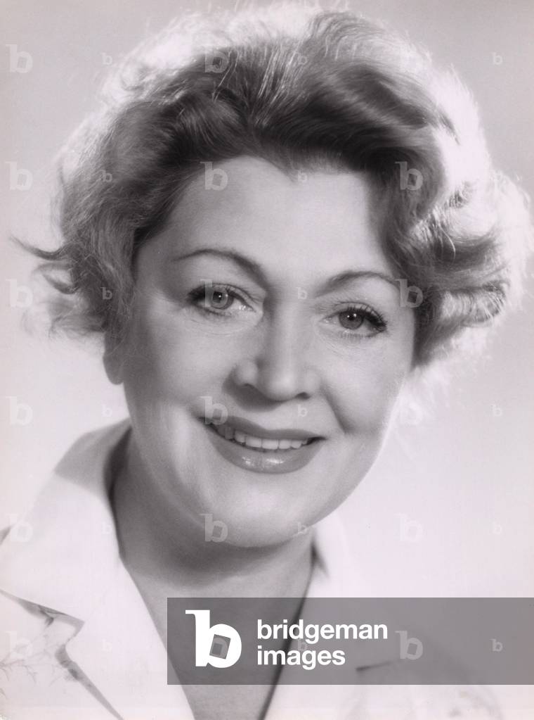 Attrice teatrale e cinematografica tedesca Loni Heuser, Germania intorno al 1962 (foto in b/n)