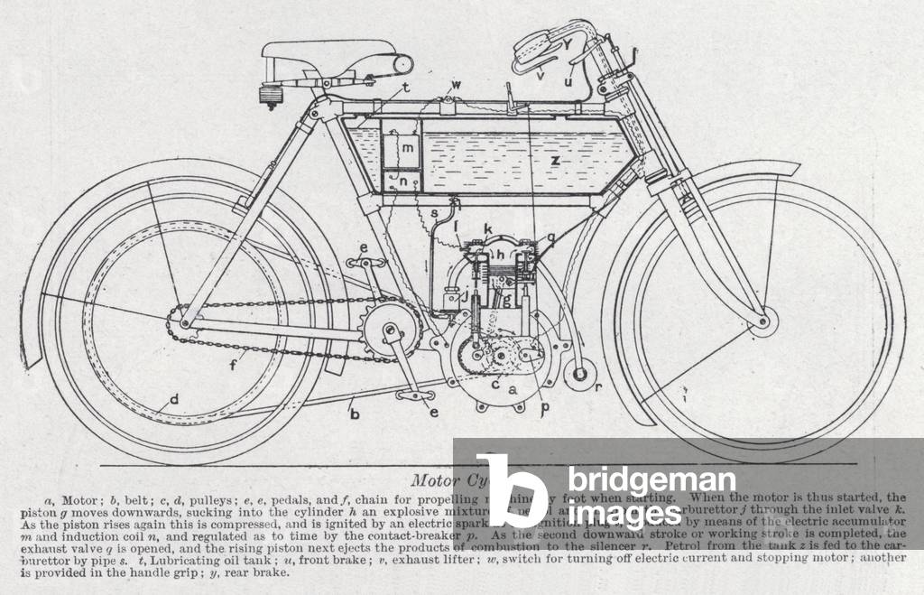 Bild von Druck "Motorzyklus (Litho)" von English School
