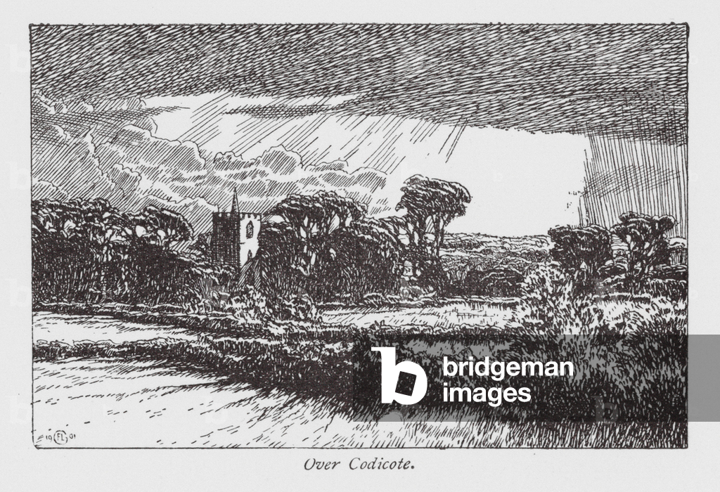 Bild von Druck "Über Codicote (Litho)" 1901 von Frederick Landseer Maur Griggs