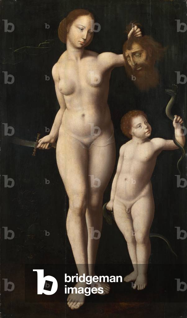 Judith und der Säugling Herkules, c.1525-30 (Öl auf Eiche)