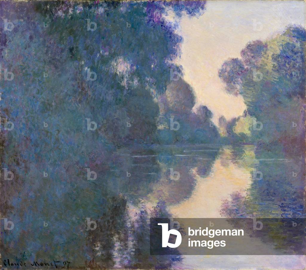 Bild von Gemälde "Morgen auf der Seine bei Giverny" 1897 von Claude Monet