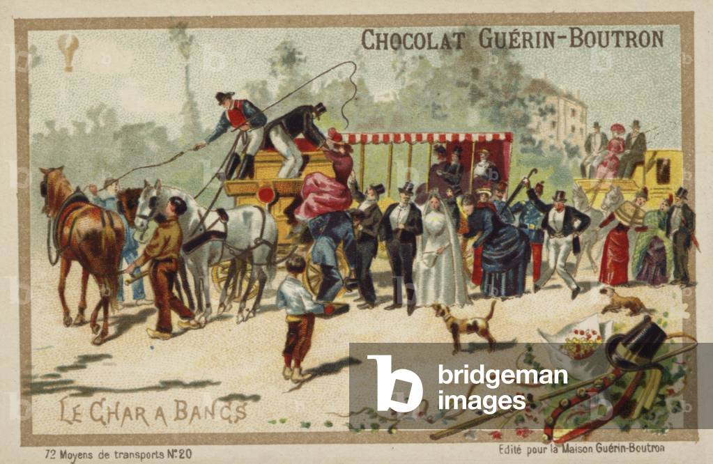 "Charabanc (cromolito)" 1801 di French School