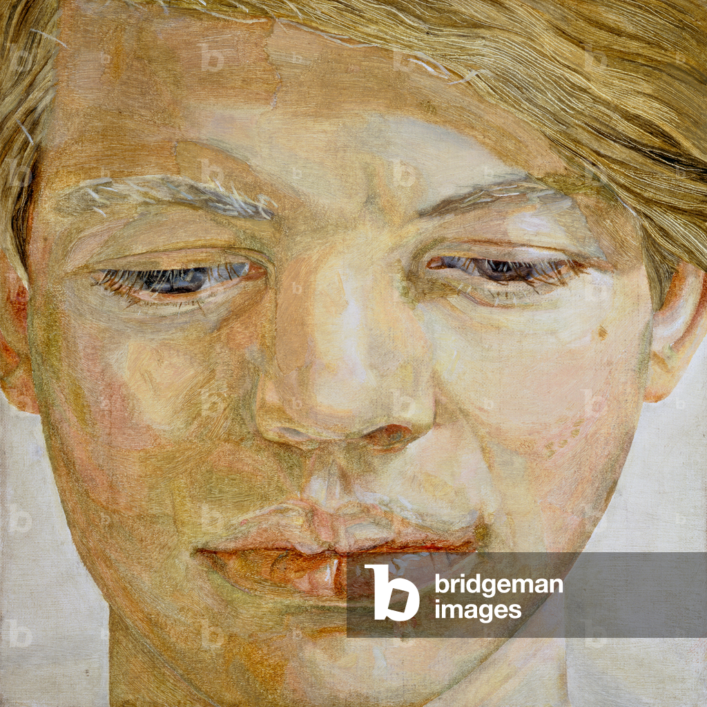 testa di un ragazzo, 1954 (olio su tela)