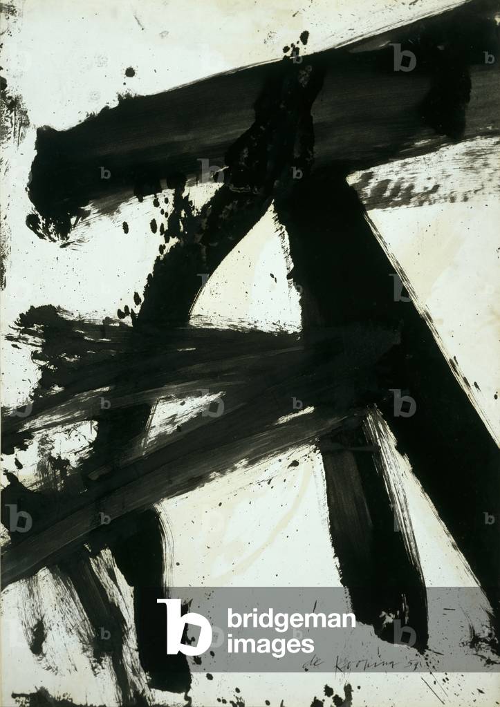 Bianco e nero (Roma), 1959 (smalto su carta)