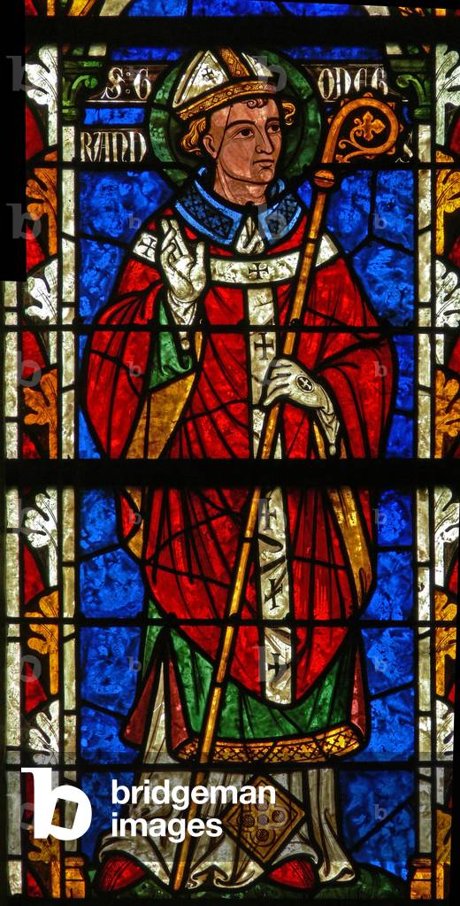Window w9 depicting St Godegrande (stained glass) by French Artist